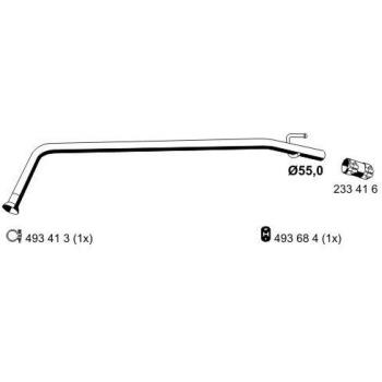 Tubo de Escape ERNST 048453 para RENAULT TRAFIC 2 y OPEL Vivaro A Van