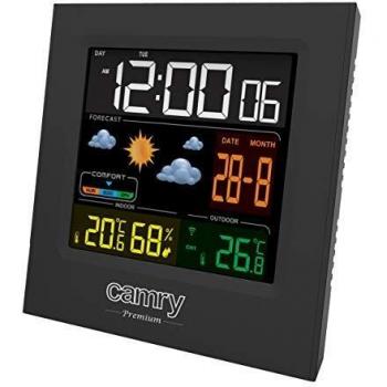 Camry CR 1166 Wireless Weather Station with Indoor/Outdoor Temperature and Humidity, Time and Date Display, Dual Alarms