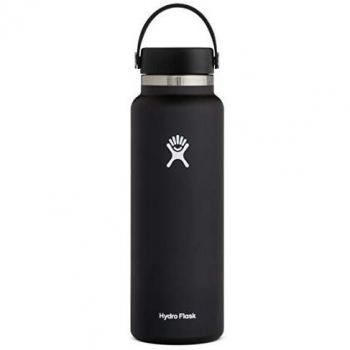 Hydro Flask 40 oz Wide Mouth Insulated Water Bottle - Black - BPA Free - One Size