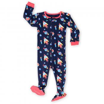 Elowel Ninos Cohete espacial 1 pieza patas pijama 100% algodon