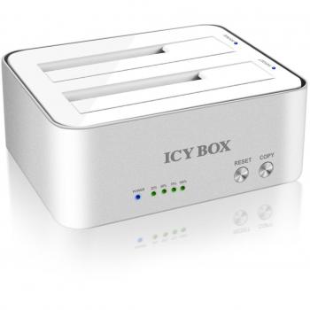 ICY BOX IB-120CL-U3 Plata, Blanco - Base