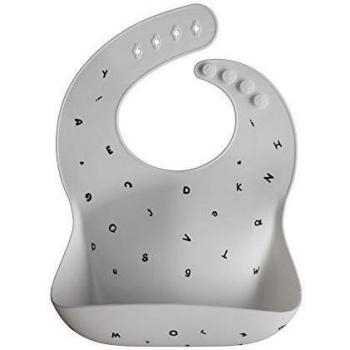 mushie Babero de silicona para bebé | Baberos impermeables de ajuste ajustable