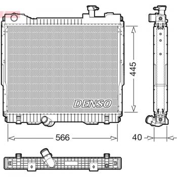 Radiador de refrigeración del motor DENSO DRM23119