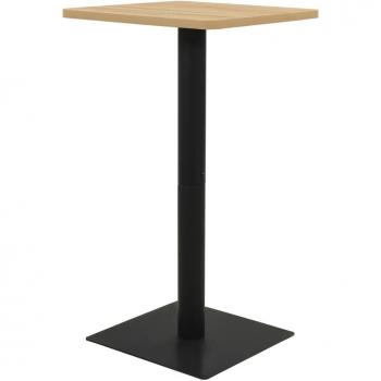 Mesa de bistró color roble 50x50x107 cm Vidaxl Marrón con superficie de madera, diseño elegante y funcional, ideal para espacios pequeños y exteriores