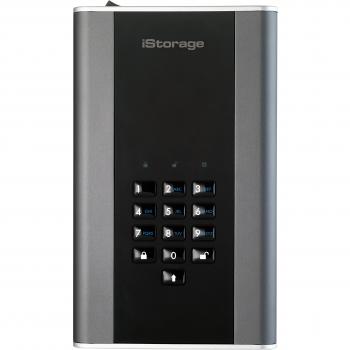 Disco Duro Externo iStorage diskAshur DT2 3TB USB 3.1 Encriptado Seguro con Protección por Contraseña y Resistente al Agua y al Polvo