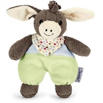Sterntaler Mini-Peluche Emmi, Sonajero Integrado, Edad: a Partir de 0 Meses, 17 cm, Marrón/Verde
