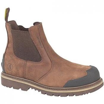 Amblers Steel FS225 Mens Nubuck Dealer Safety Work Boots Brown