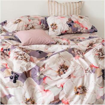 Funda nórdica Happyfriday White peonies - Cama 105 (180x220 cm)