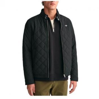 GANT Men's Quilted Windcheater Jacket - Black - Size: XL