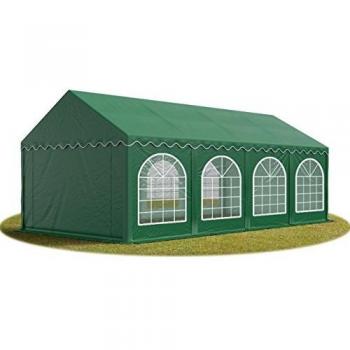 Carpa para Fiestas 4x8 m PVC 750 Impermeable con Base Reforzada Verde Oscuro