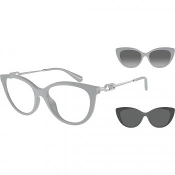 Emporio Armani EA4213U Women's Cat Eye Sunglasses with Clip-On in Grey (Frame Only)
