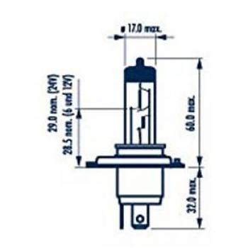 1x H4 NARVA 12V 60/55W P43t-38 48881