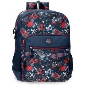 Mochila Movom Free time adaptable 42 cm con diseño multicolor y posibilidad de adaptar a carro