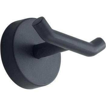 Percha doble de baño Eros Gedy - Negro Mate