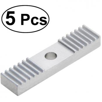 UEETEK 5pcs oxidación tratamiento aluminio aleación 3D impresora accesorios 2GT correa dentada aluminio engranaje abrazadera montaje bloque