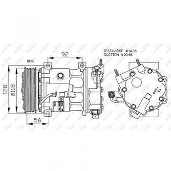 Compresor de Aire Acondicionado NRF 32240G