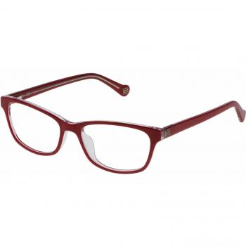 Loewe VLW90554098H Monturas de gafas, Red+Crystal, 55 Unisex