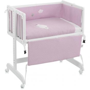 Funny Baby Codream - Minicuna, diseño Motitas, color rosa