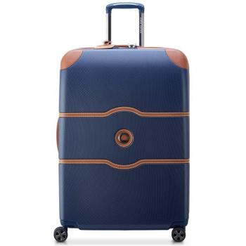 Maleta Trolley Delsey Paris Chatelet Air 2.0 76cm 4 Ruedas Dobles Rigida XXL 110L Azul Marino
