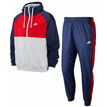 Nike Sportswear Woven Hooded Tracksuit Men Dark Blue