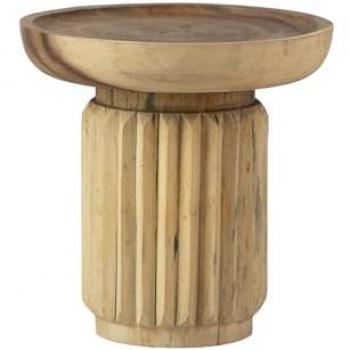 Mesa Auxiliar de Madera Natural Suar - Diseño Elegante y Moderno - 50x50x50 cm