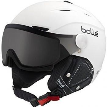 Bollé Backline Visor Premium Casco, Unisex, Blanco/Negro