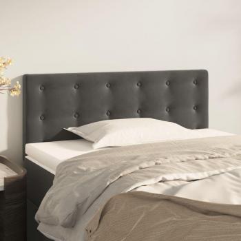 Cabecero de terciopelo gris oscuro vidaXL 80x5x78/88 cm