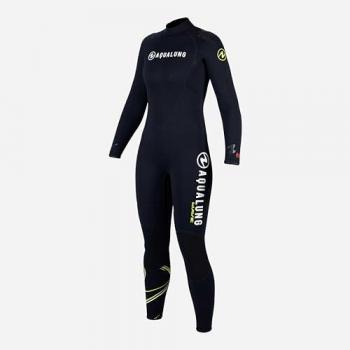 Aqualung Traje De Neopreno Para Freediving Wave Jumpsuit 5.5 Mm, traje de neopreno para mujeres, color negro, grosor de 5.5 mm, diseñado para freediving