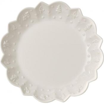 Fuente redonda grande Toy's Delight Royal Classic, 25 cm, porcelana premium blanca