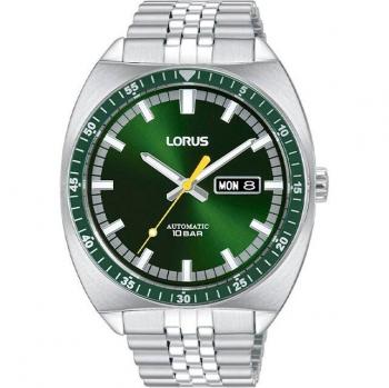 Reloj de Hombre Lorus RL443BX9 Automático Sport Man Verde Plateado con Correa de Acero