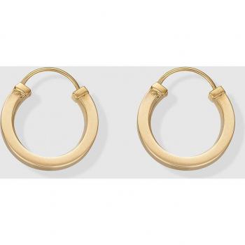 Pendientes de aro en oro con diseño elegante y moderno