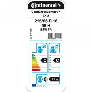 Continental CrossContact LX 2 FR M+S - 215/65R16 98H - Neumático de Verano