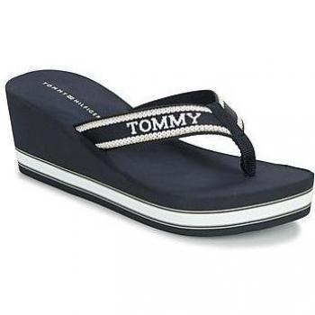 Sandalias de Cuña Azul Tommy Hilfiger con Logo Logotipado