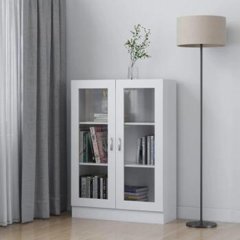 Mueble vitrina blanca de madera multicapa 82,5x30,5x115 cm