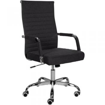 Silla de oficina giratoria regulable en tela negro CLP Amadora