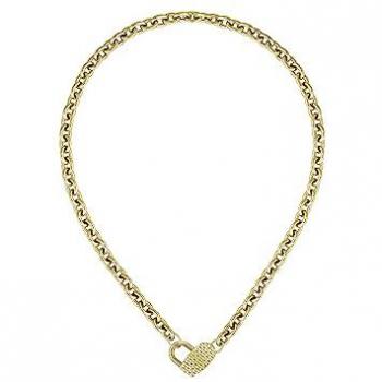 BOSS DINYA Stainless Steel Necklace with Heart Pendant - Gold Plated