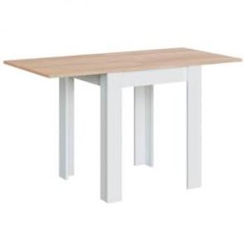 Mesa Auxiliar Extensible Feroe 134cm para Comedor o Cocina en Blanco y Cambria