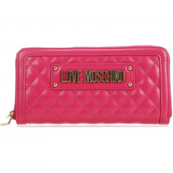 Love Moschino Shiny Quilted Monedero fucsia