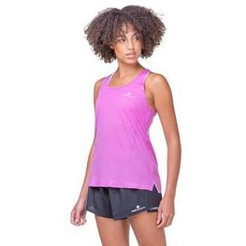 Camiseta sin mangas Ronhill Tech Race para mujer en color rosa oscuro y blanco