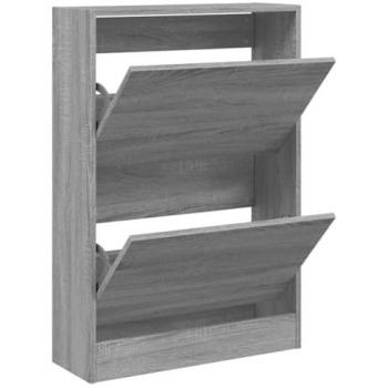 Zapatero de Madera de Ingeniería Gris Sonoma 60x21x87,5 cm