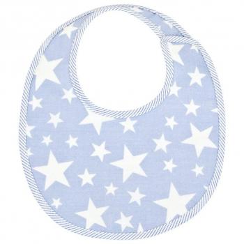 Cambrass Star - Babero redondo con velcro, color azul celeste