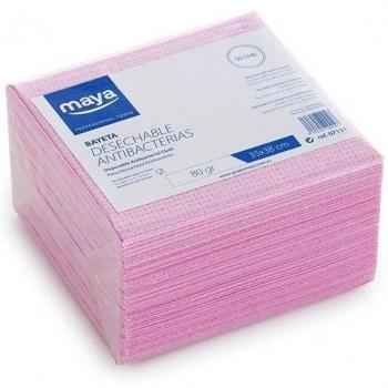 Maya 07131 - Bayetas Desechables Antibacterias, 80g/m2, 50 Unidades