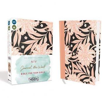 NIV, Journal the Word Bible for Teen Girls, Hardcover, Pink Floral: Includes Hundreds of Journaling Prompts!