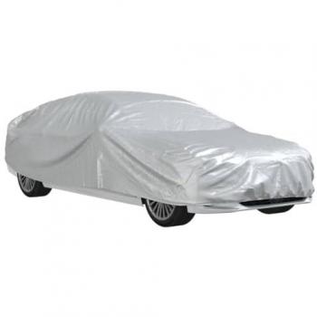 Cubierta de coche sedán con correas y hebilla plateada L, material PEVA