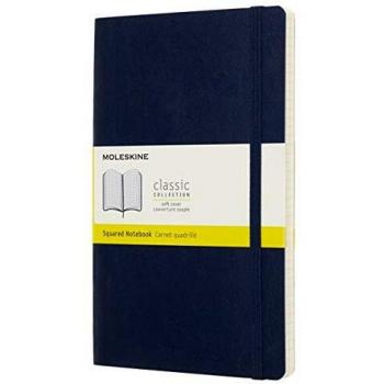 Moleskine - Cuaderno Clásico con Páginas Cuadriculada, Tapa Blanda y Goma Elástica, Azul