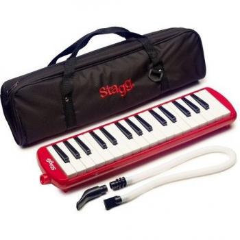 Stagg MELOSTA32RD 32 Note Melodica with Case - Red