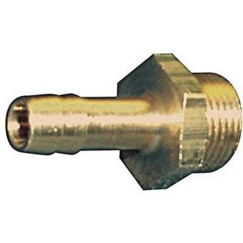 Racor insertable de latón con rosca externa G 3/8 y diámetro de manguera 6 mm