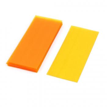 sourcing map 10Uds Batería Envoltura PVC Termorretráctil Tubería 29,5mm Plano Ancho Para 18650 Energía Suministros 5m Longitud Transparente Amarillo
