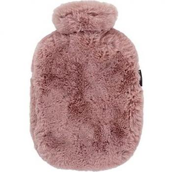 Fashy Botella de agua caliente de piel sintética de 2.0 l, color rosa oscuro