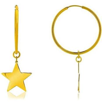 Córdoba Jewels | Aros en plata de ley 925 bañada en oro con diseño Aro Estrella Gold